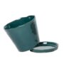 Tika Pot With Saucer – Chive – Spruce – 5″